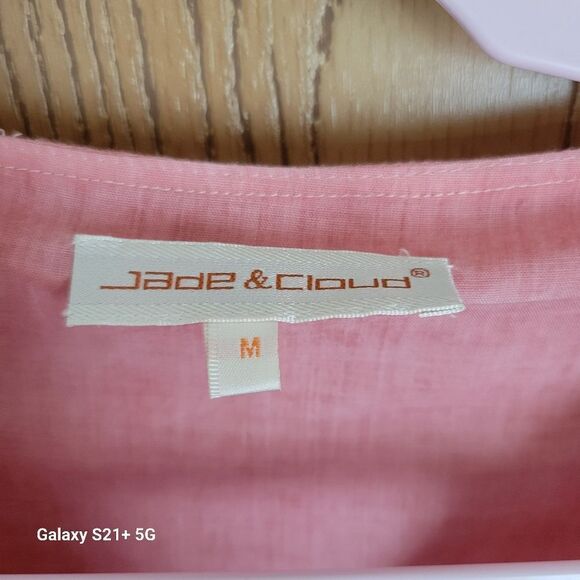 Jade & Cloud Silk blend pink fully lined dress womens size medium - Picture 4 of 6